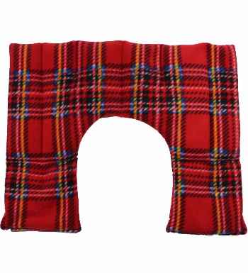 Red Tartan Plaid Wheat Shoulder Wrap