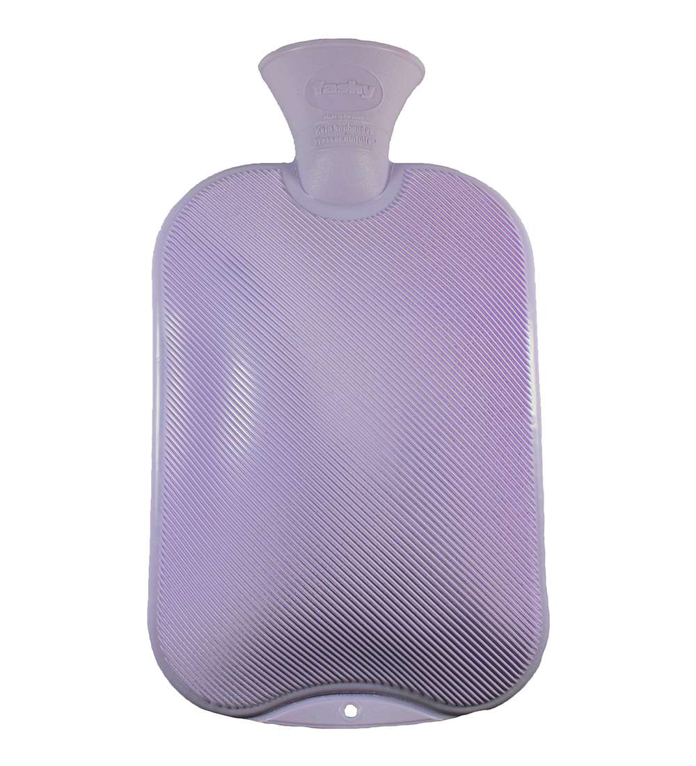 lilac single rib non rubber hot water bottle