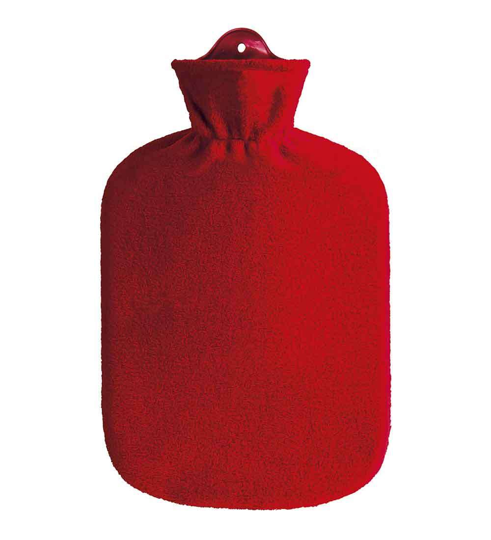 Sänger red fleece hot water bottle