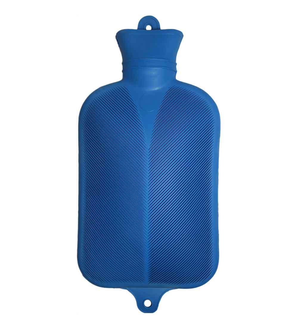 blue Sänger single ribbed plasticiser free hot water bottle
