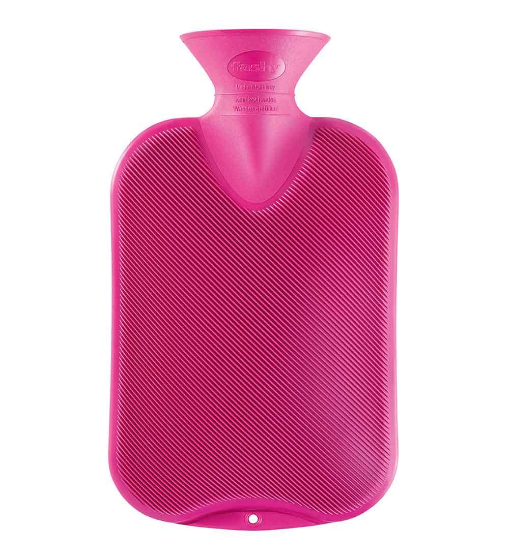Raspberry Single Rib Hot Water Bottle