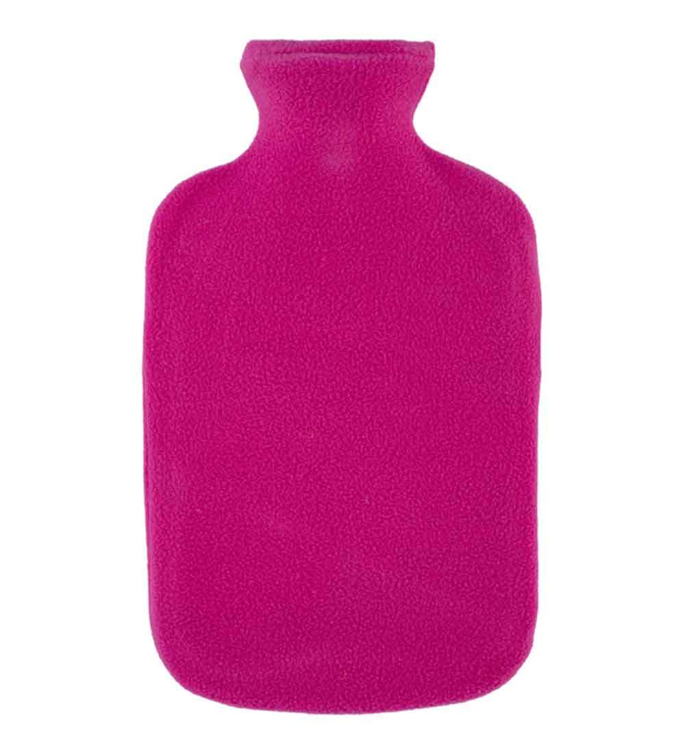 raspberry fleece hot water bottle