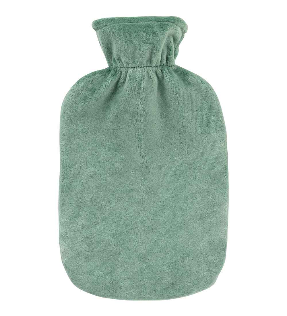 sage velour hot water bottle