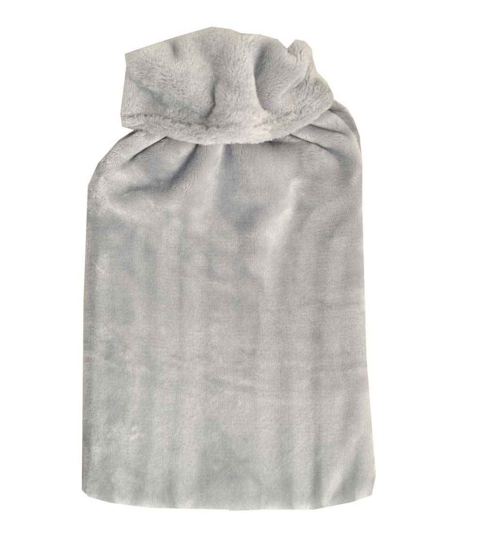 silver large hot water bottle
