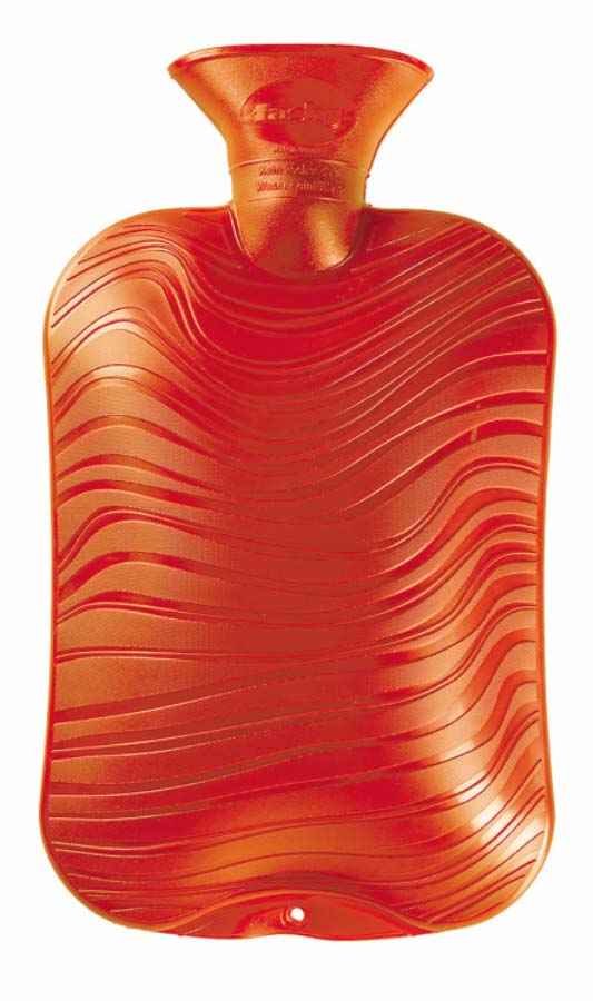 fashy coral wavy hot water bottle