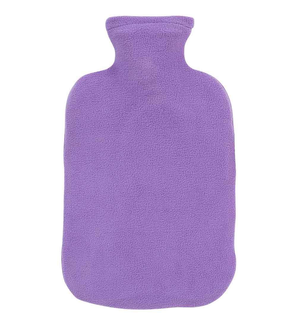 lilac fleece hot water bottle