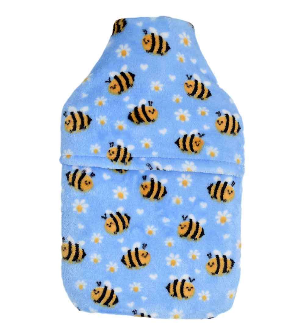Fluffy Daisy Bees Hot Water Bottle Cover