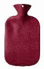 single ribbed cranberry hot water bottles