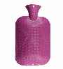 bubble gum pink single rib hot water bottles