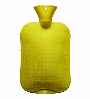yellow single ribbed non rubber hot water bottles