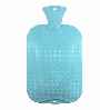 pastel blue single ribbed latex free hot water bottles