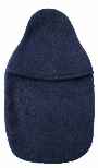 1.0L navy blue fleece hot water bottle cover