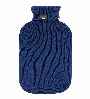 Navy Latex Free Cotton Knit Hot Water Bottle